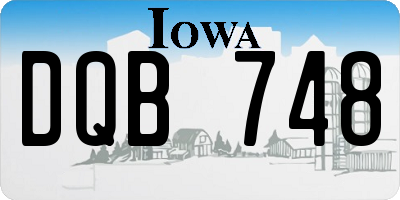 IA license plate DQB748
