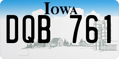 IA license plate DQB761