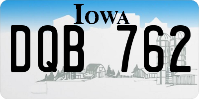 IA license plate DQB762
