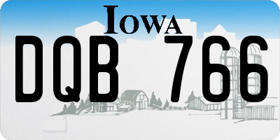 IA license plate DQB766