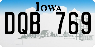 IA license plate DQB769