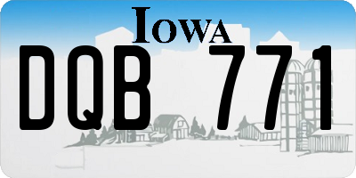IA license plate DQB771