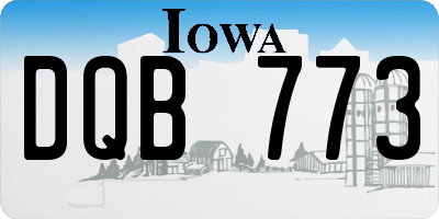 IA license plate DQB773