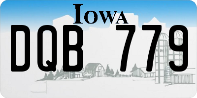 IA license plate DQB779