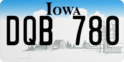 IA license plate DQB780