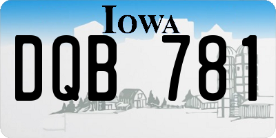 IA license plate DQB781