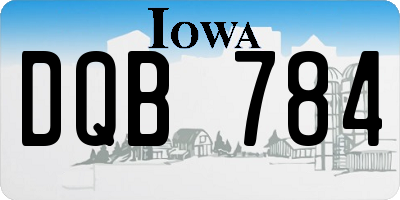 IA license plate DQB784