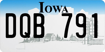 IA license plate DQB791