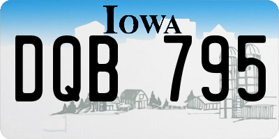 IA license plate DQB795