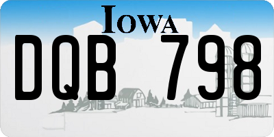 IA license plate DQB798