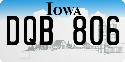 IA license plate DQB806
