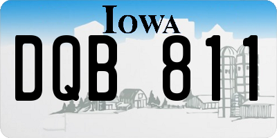 IA license plate DQB811