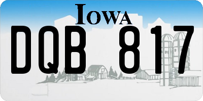 IA license plate DQB817