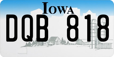 IA license plate DQB818