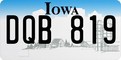 IA license plate DQB819