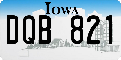 IA license plate DQB821