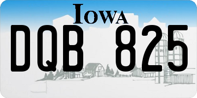 IA license plate DQB825