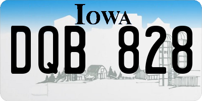 IA license plate DQB828