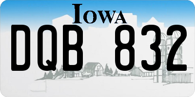 IA license plate DQB832