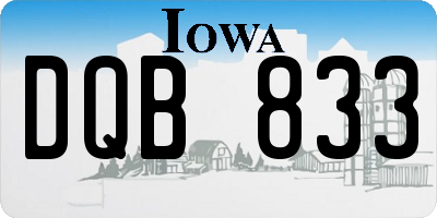 IA license plate DQB833