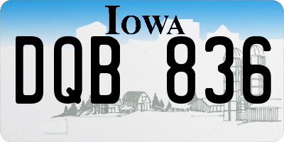 IA license plate DQB836