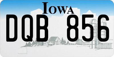 IA license plate DQB856