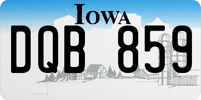 IA license plate DQB859