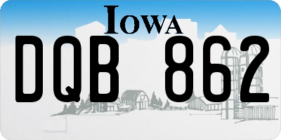IA license plate DQB862