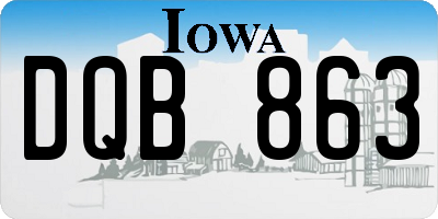 IA license plate DQB863