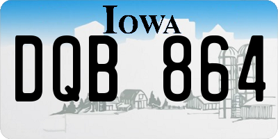 IA license plate DQB864