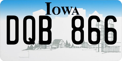 IA license plate DQB866