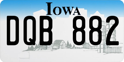 IA license plate DQB882