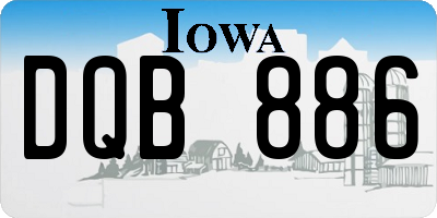 IA license plate DQB886