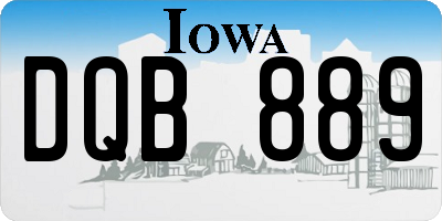 IA license plate DQB889