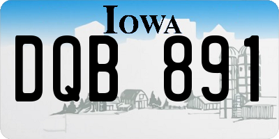 IA license plate DQB891