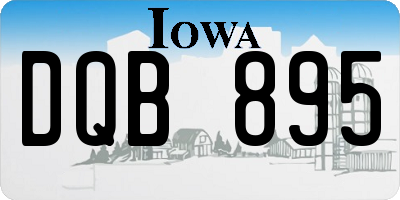 IA license plate DQB895