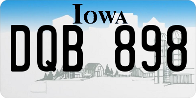 IA license plate DQB898