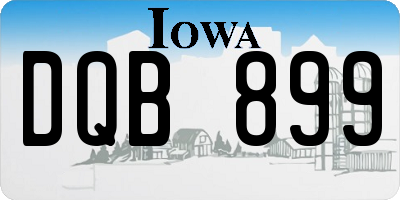 IA license plate DQB899