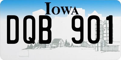 IA license plate DQB901