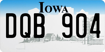 IA license plate DQB904