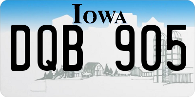 IA license plate DQB905
