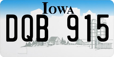 IA license plate DQB915