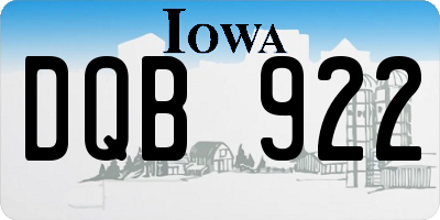 IA license plate DQB922