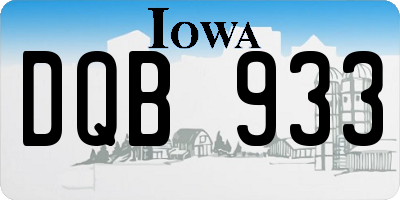 IA license plate DQB933