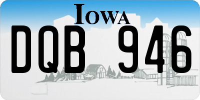 IA license plate DQB946