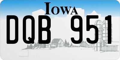 IA license plate DQB951