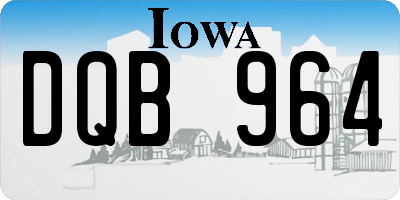 IA license plate DQB964