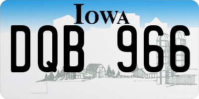 IA license plate DQB966