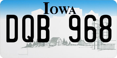 IA license plate DQB968