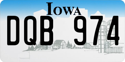 IA license plate DQB974